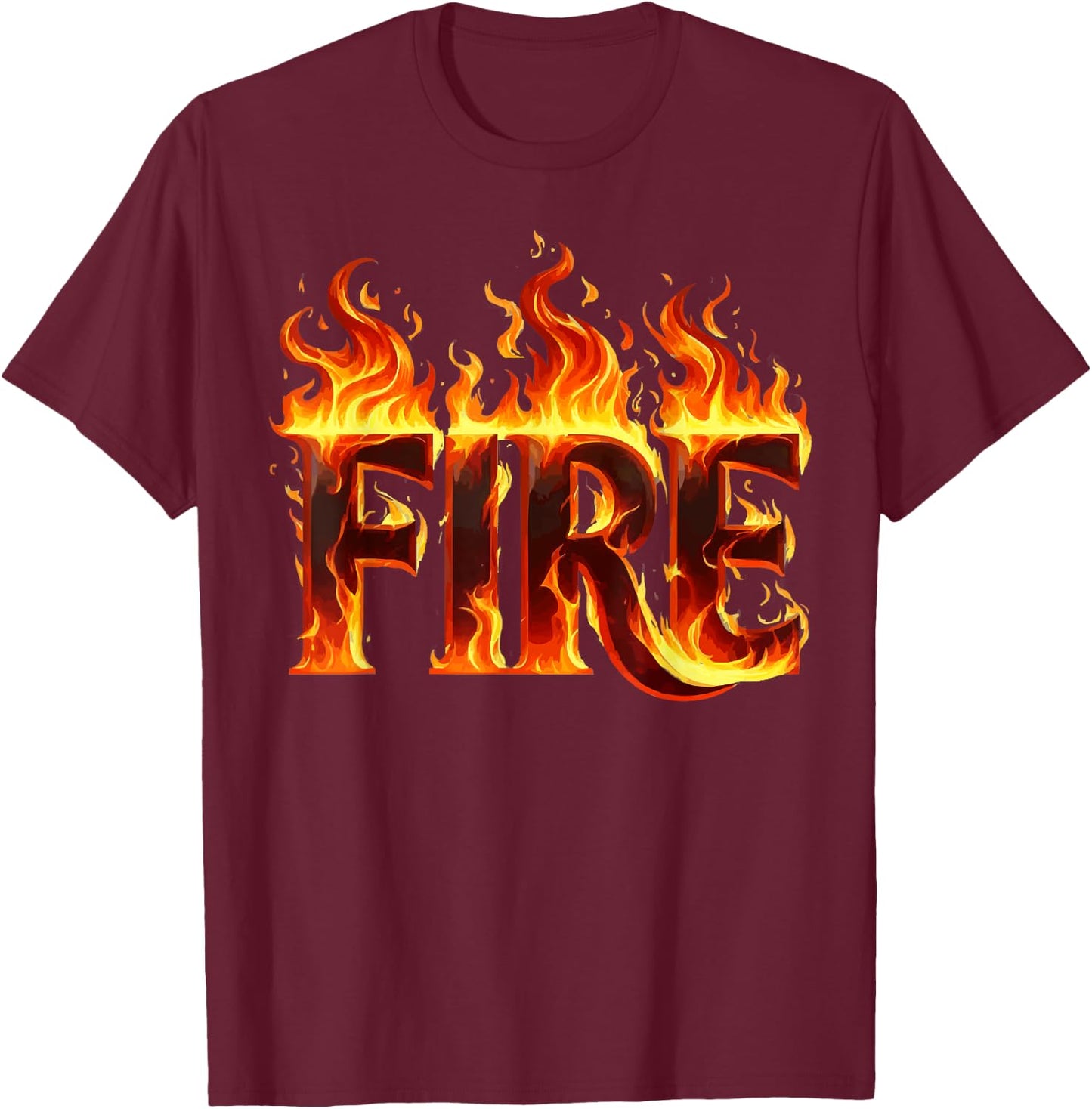 Couple Matching FIRE and ICE Halloween Party Lazy Costume T-Shirt - T-Shirt | Maroon