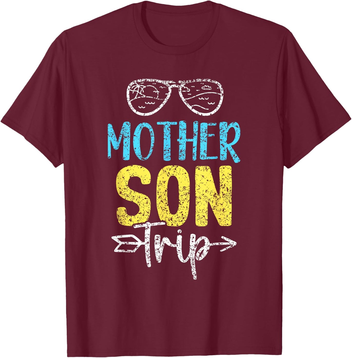 Mother Son Travel Mother's Day Mum Matching Mother Son Mum T-Shirt - T-Shirt | Maroon