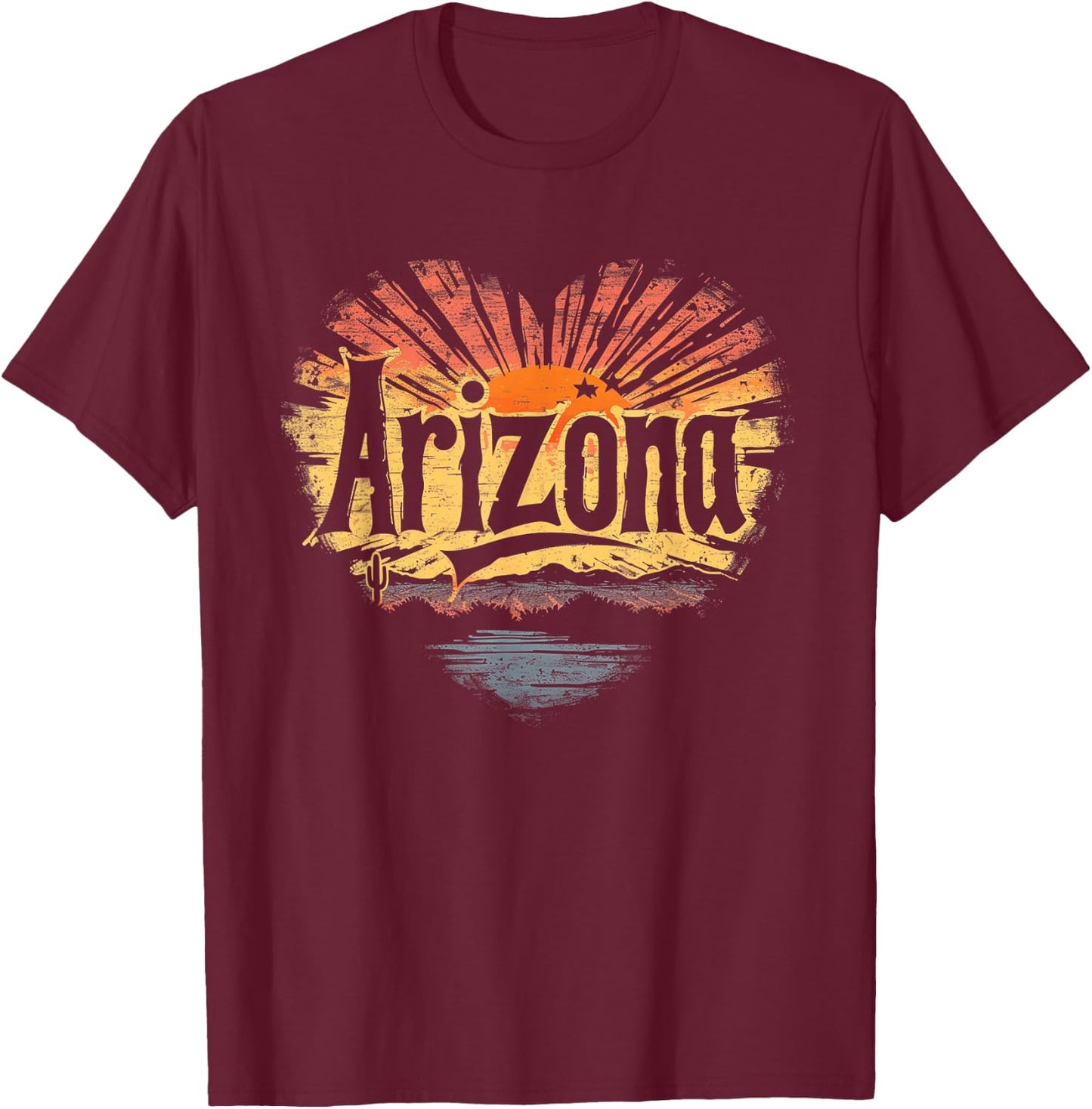 Arizona - Heart Vintage Love Women Kids Retro Graphic Cool T-Shirt - T-Shirt | Maroon