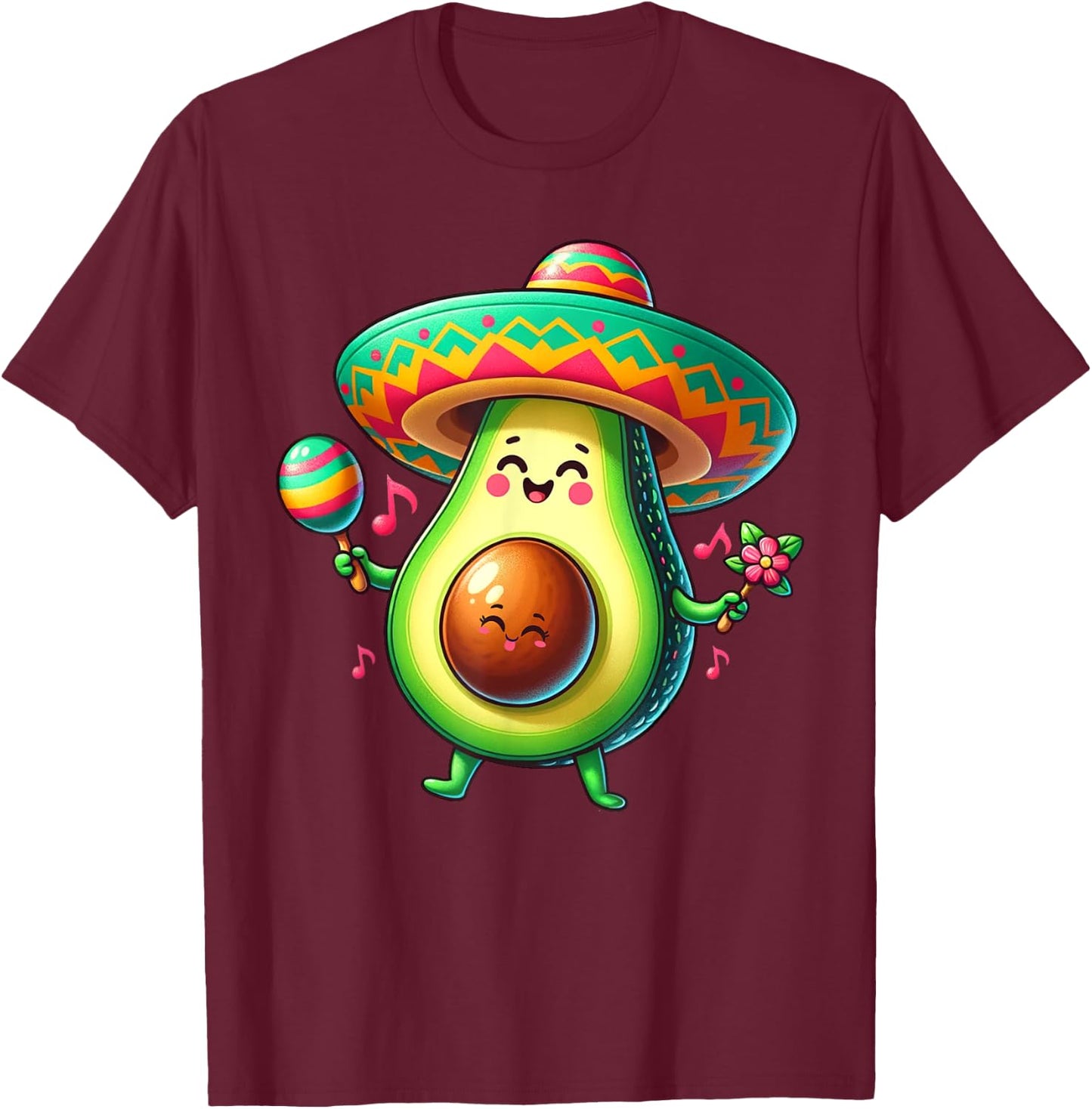 Pregnancy mom to be Avocado Pregnant Mamacado Cinco De Mayo T-Shirt - T-Shirt | Maroon