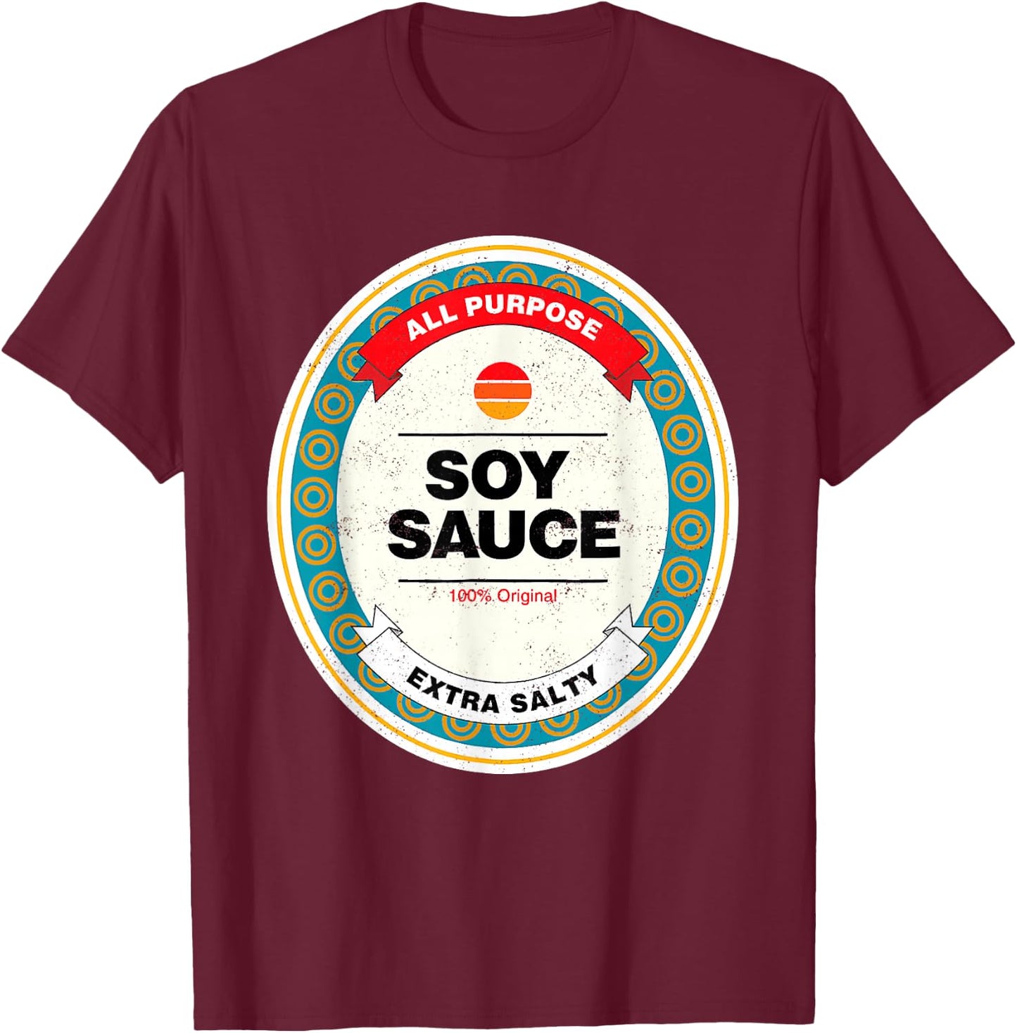 Soy Sauce Easy Halloween Costume Matching Group Couples T-Shirt - T-Shirt | Maroon