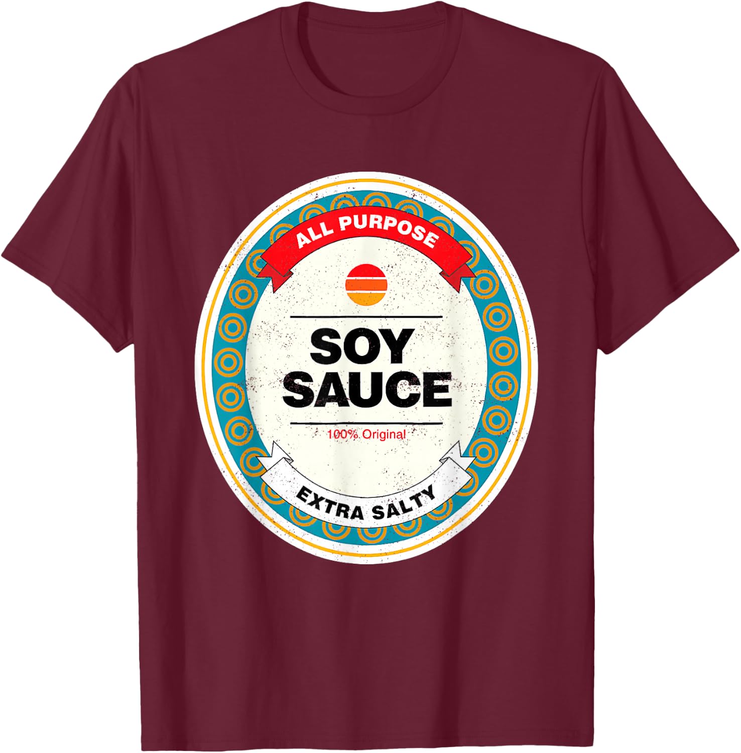 Soy Sauce Easy Halloween Costume Matching Group Couples T-Shirt - T-Shirt | Maroon