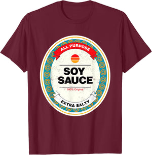Soy Sauce Easy Halloween Costume Matching Group Couples T-Shirt - T-Shirt | Maroon