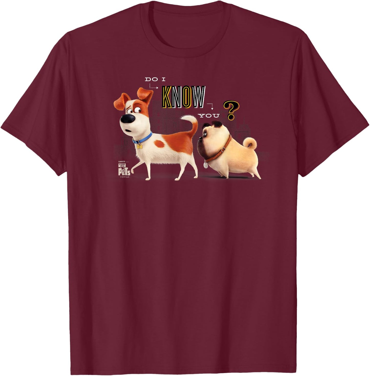The Secret Life of Pets Max & Mel Do I Know You T-Shirt - T-Shirt | Maroon