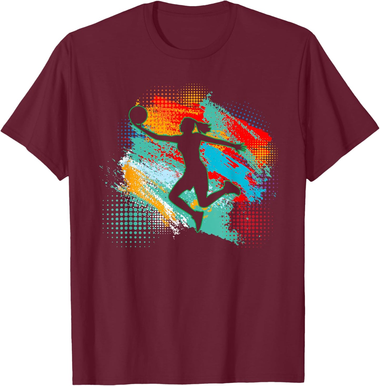 Basketball Sports Fan Women Girls Player T-Shirt - T-Shirt | Maroon