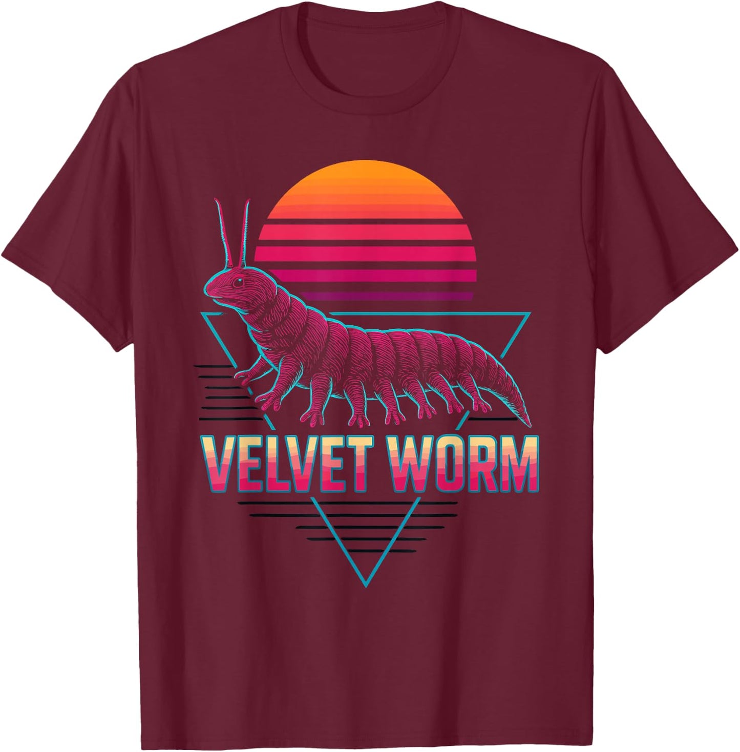 Velvet Worm Retro T-Shirt - T-Shirt | Maroon