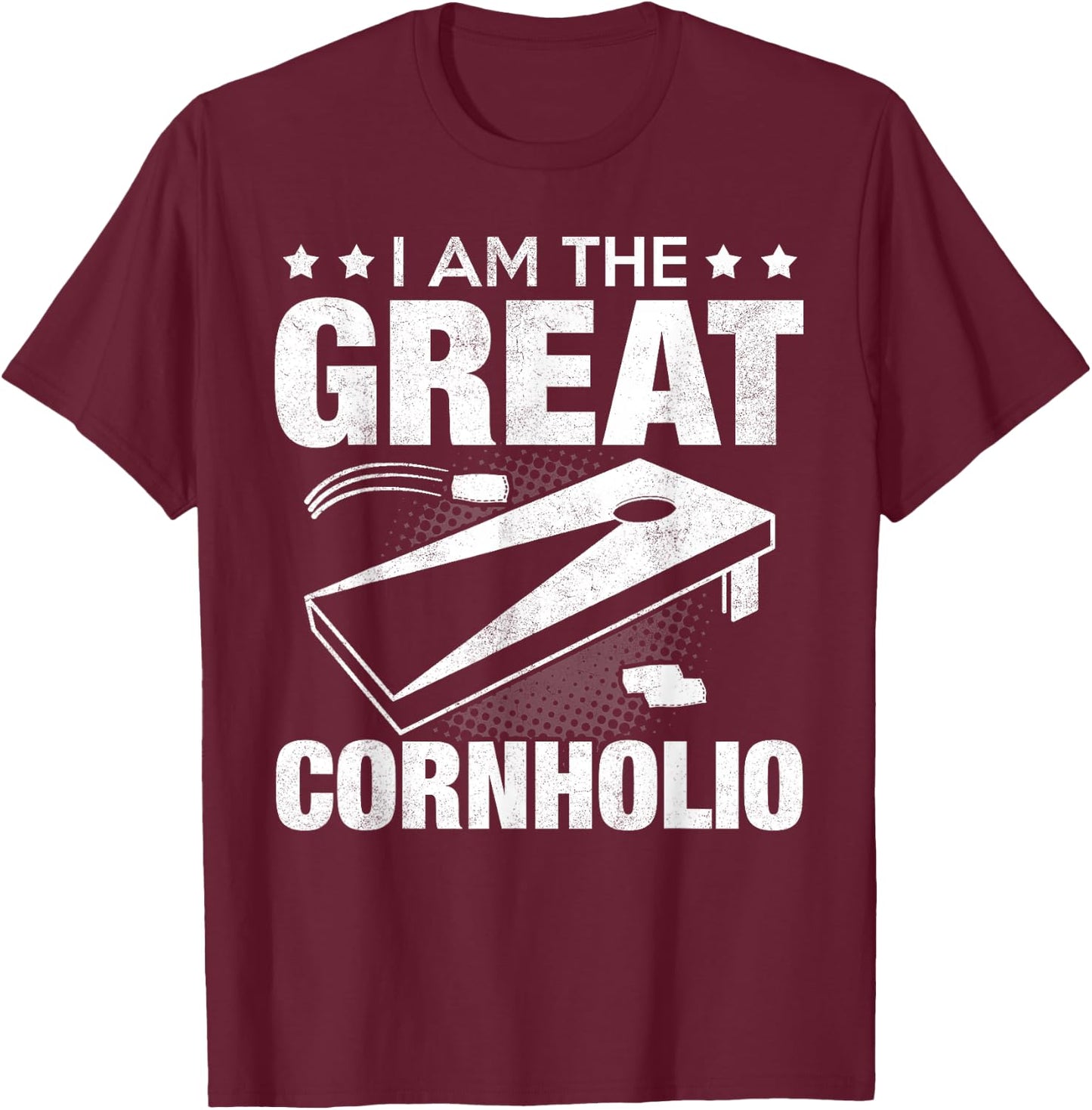 Cornhole Teams I Am the Great Cornholio Black X-Small T-Shirt - T-Shirt | Maroon