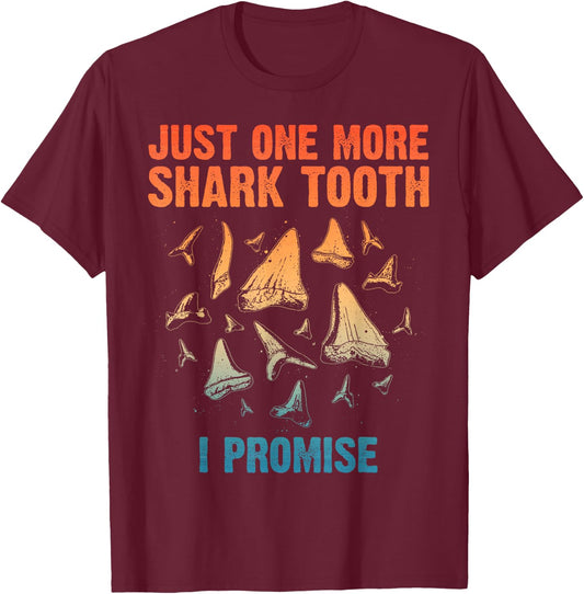 Cool Shark Teeth Art Women Megalodon Tooth Hunting T-Shirt - T-Shirt | Maroon