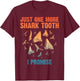 Cool Shark Teeth Art Women Megalodon Tooth Hunting T-Shirt - T-Shirt | Maroon