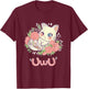 Kawaii I UwU Cat I Kawaii Meme Cute Japan Anime Kitten T-Shirt - T-Shirt | Maroon