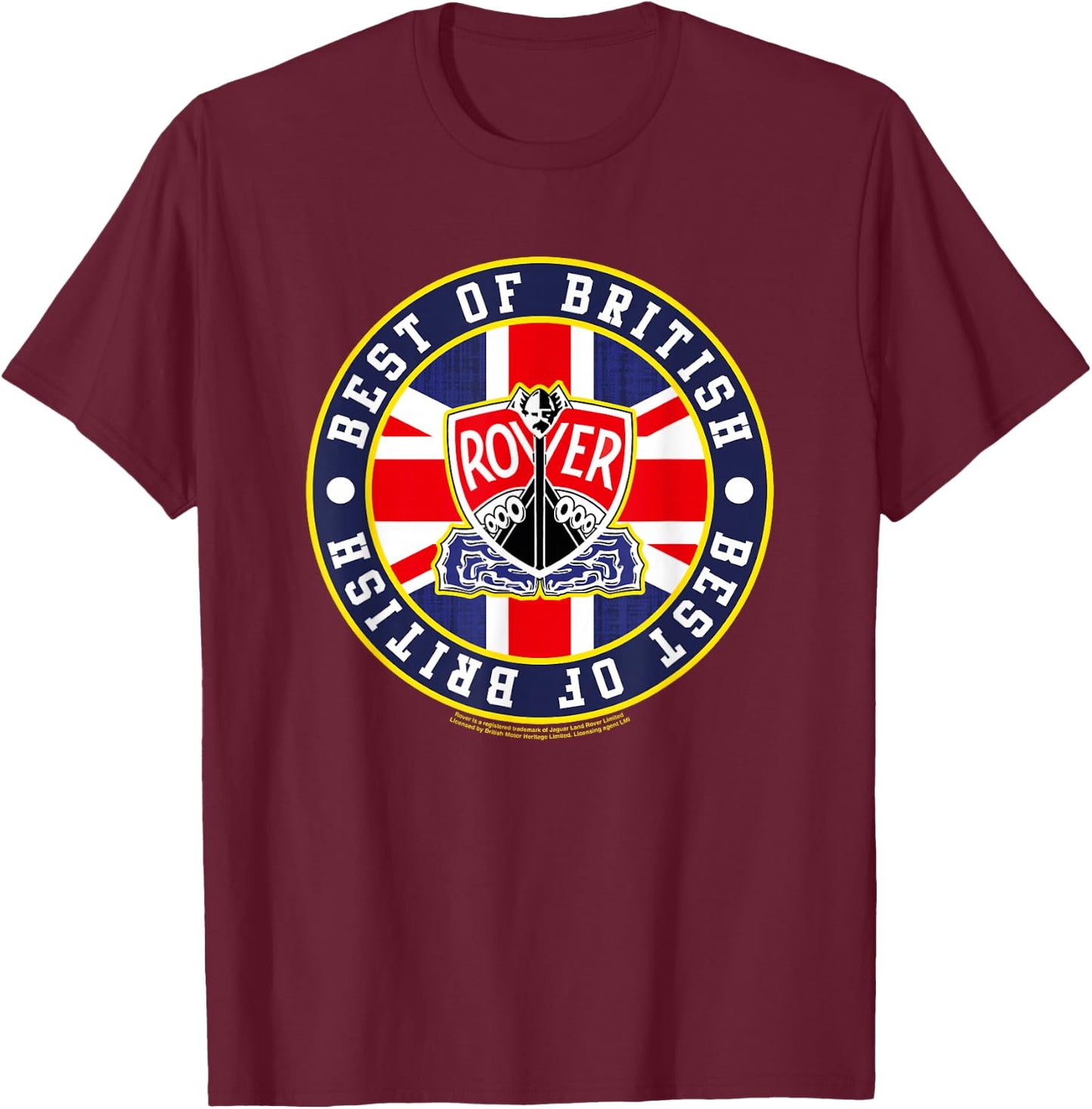 Rover Car 1930's Logo Best Of British T-Shirt - T-Shirt | Maroon