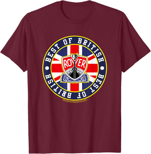 Rover Car 1930's Logo Best Of British T-Shirt - T-Shirt | Maroon