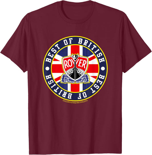 Rover Car 1930's Logo Best Of British T-Shirt - T-Shirt | Maroon