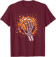 Skeleton Hand Holding Basketball Art T-Shirt - T-Shirt | Maroon