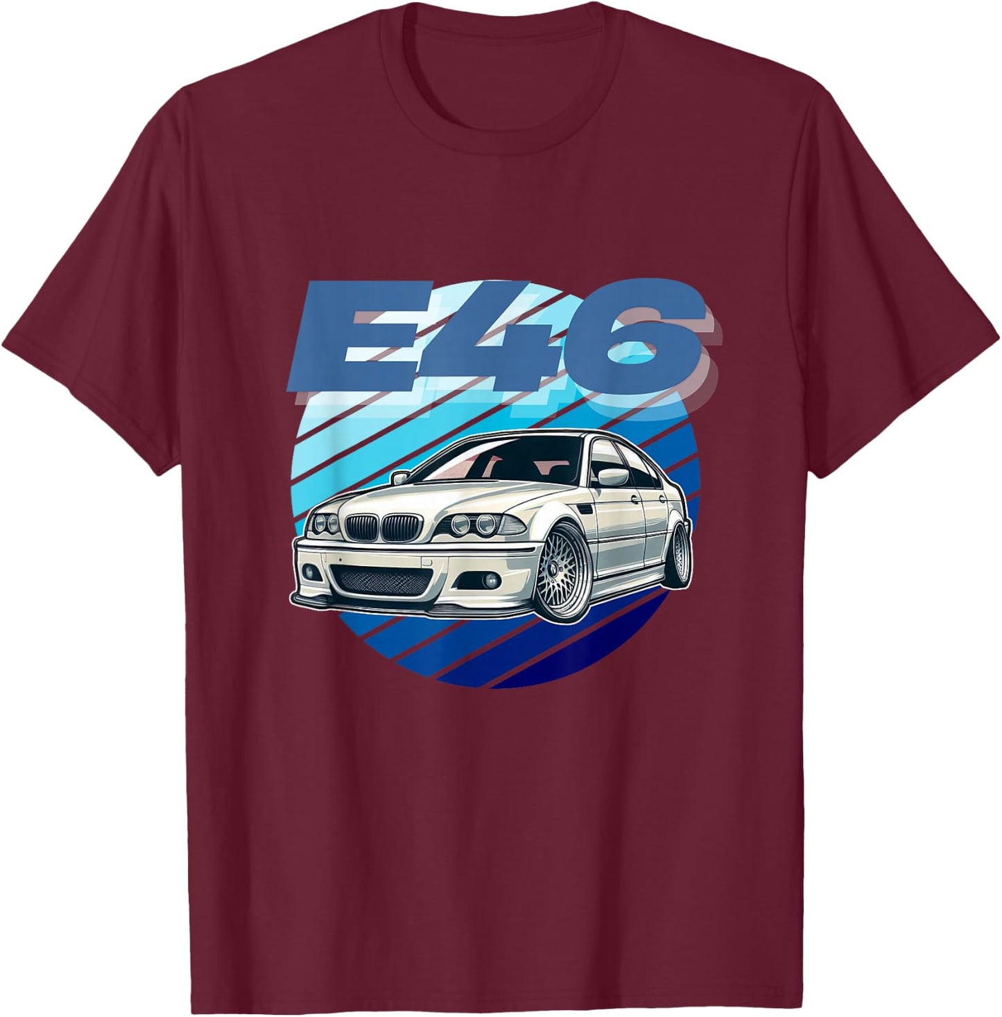 Old German Classic Cars E46 Drifting Tuning Shirt T-Shirt - T-Shirt | Maroon