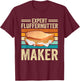 Peanut Butter Sandwich Design Retro Creamy Fluffernutter T-Shirt - T-Shirt | Maroon