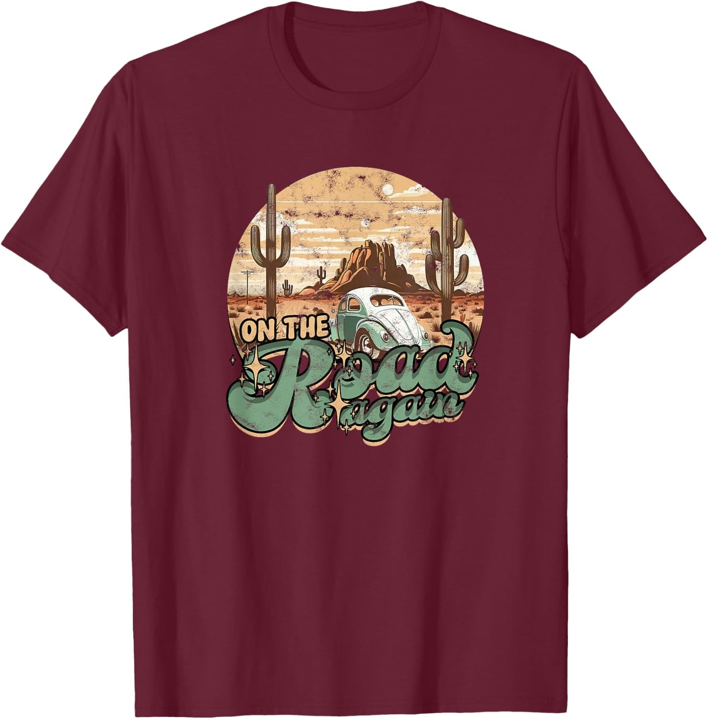 On The Road Again T-Shirt - T-Shirt | Maroon