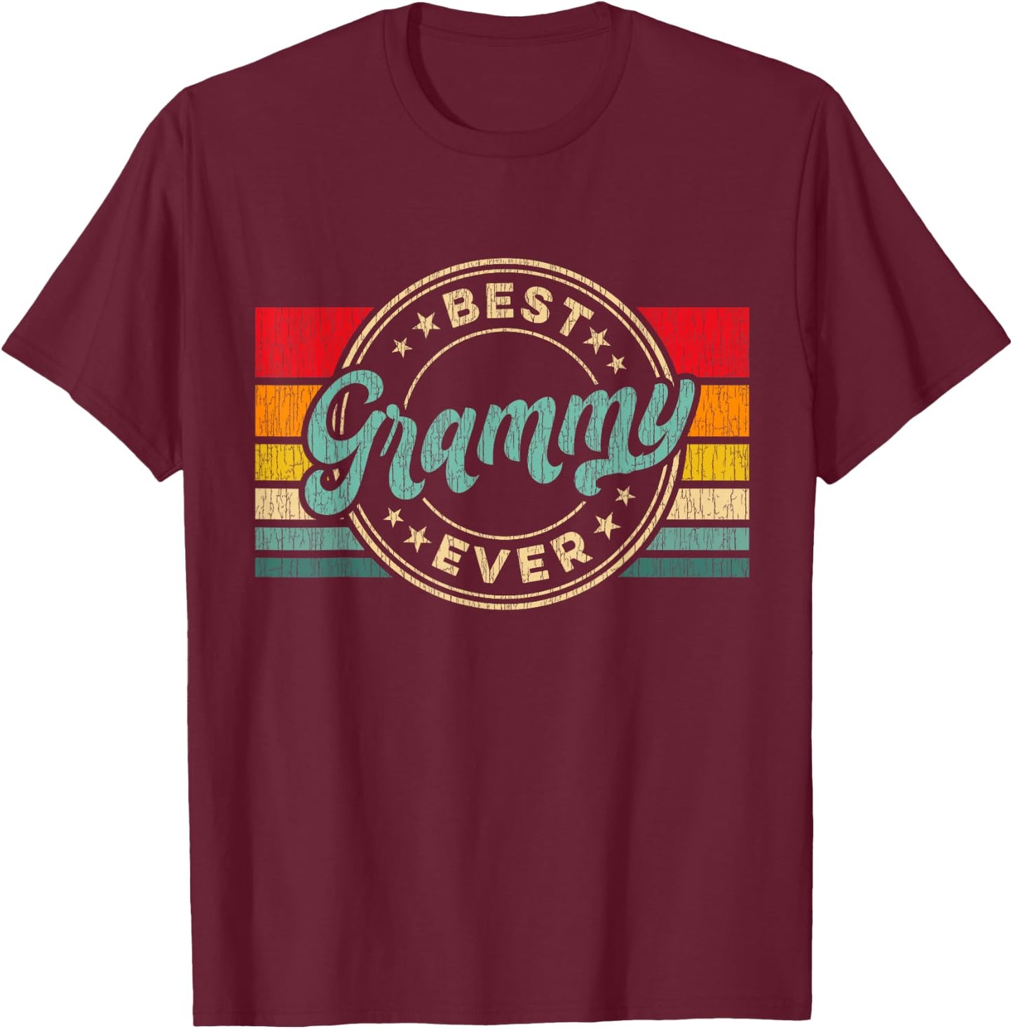 Best Grammy Ever Vintage Retro Mother's Day Gift T-Shirt - T-Shirt | Maroon