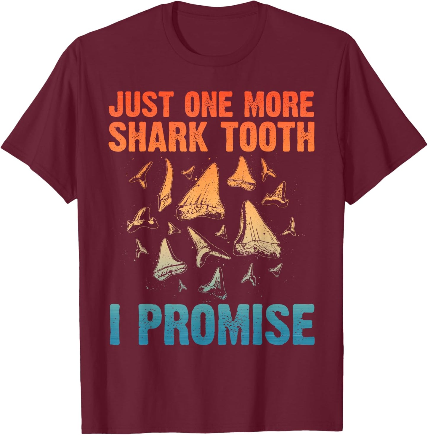 Funny Shark Teeth Art Women Shark Teeth Lover T-Shirt - T-Shirt | Maroon