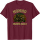 Nonno Mows Best Funny Retro Lawn Mowing T-Shirt - T-Shirt | Maroon