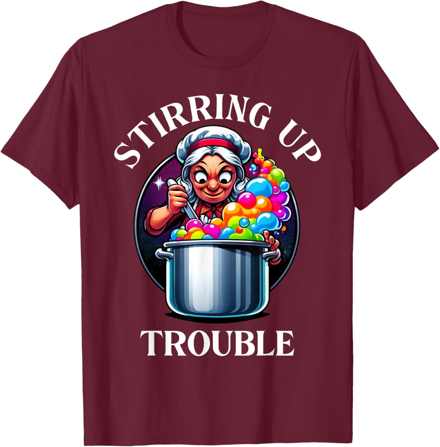 Funny Lunch Lady School Aide Appreciation Graphic T-Shirt - T-Shirt | Maroon