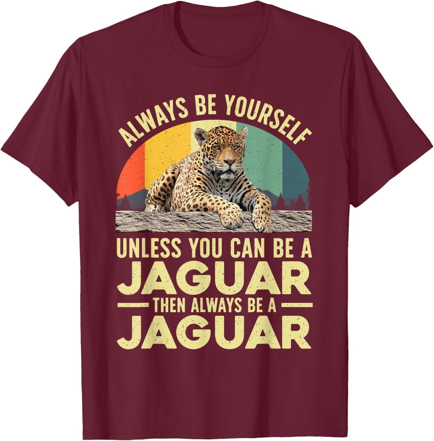Cool Jaguar Design Women Kids Safari Jaguar Lover T-Shirt - T-Shirt | Maroon