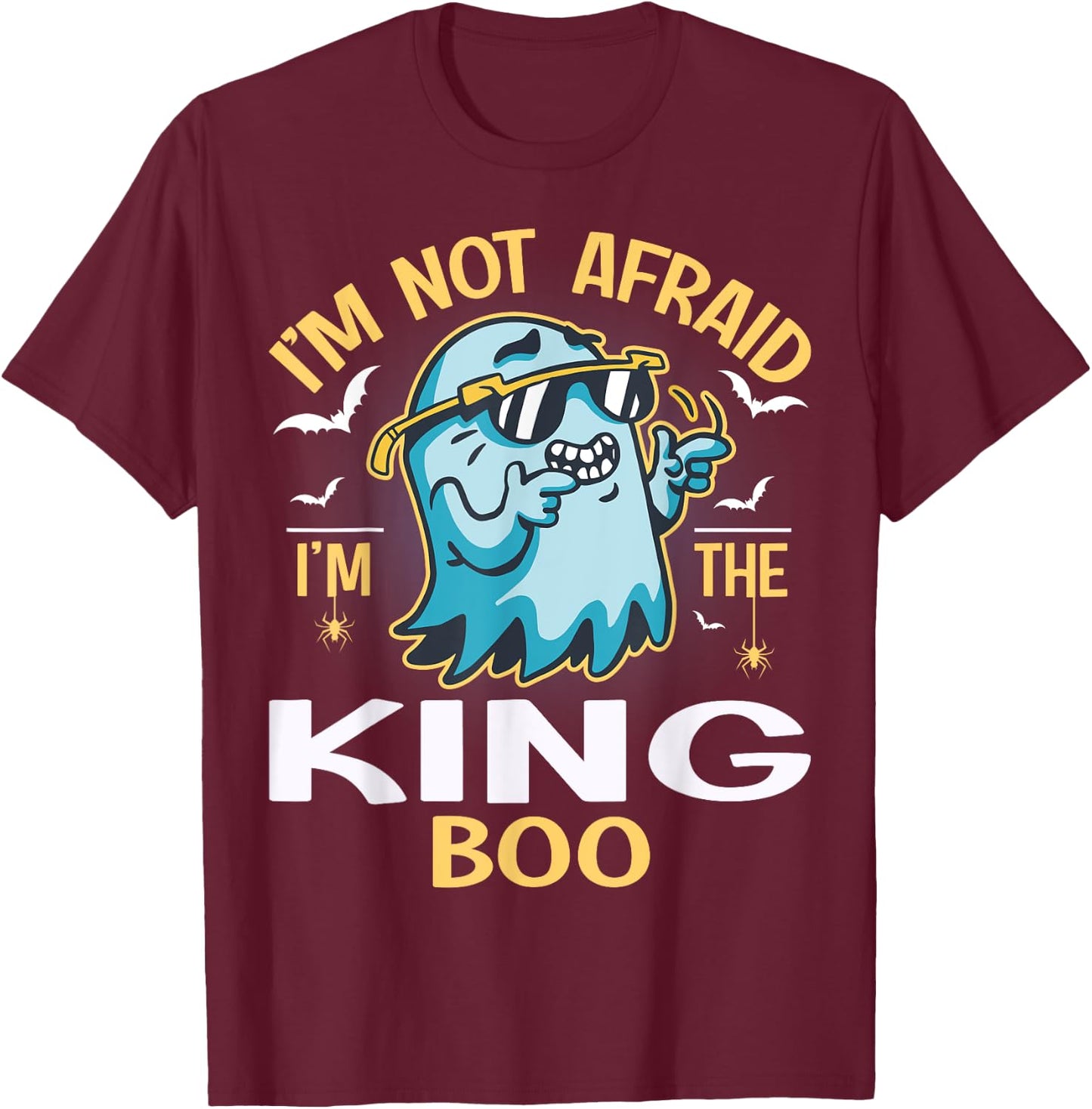 Matching Halloween Costume I'm The King Boo T-Shirt - T-Shirt | Maroon