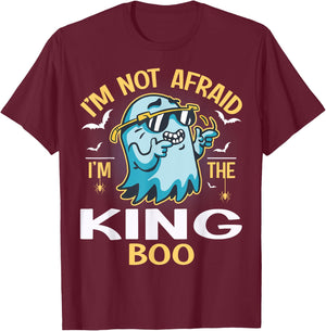 Matching Halloween Costume I'm The King Boo T-Shirt - T-Shirt | Maroon