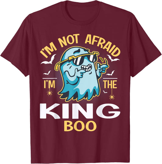 Matching Halloween Costume I'm The King Boo T-Shirt - T-Shirt | Maroon