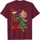 LOVE Dispatcher Job Christmas Leopard Colorful Costume Team T-Shirt - T-Shirt | Maroon