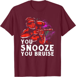 Funny Paintball Design Boys Kids Paintball Player T-Shirt - T-Shirt | Maroon