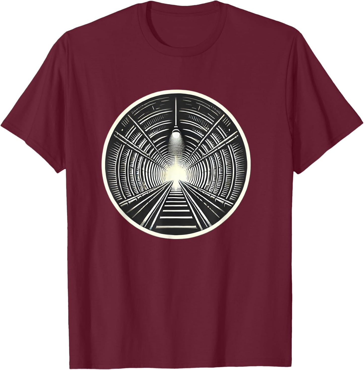 Tunnel Vision Urban Exploration T-Shirt - T-Shirt | Maroon