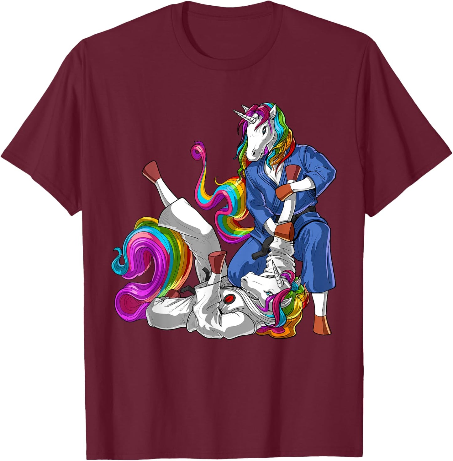 Unicorn Brazilian Jiu-Jitsu Judo BJJ Martial Arts Wrestling T-Shirt - T-Shirt | Maroon