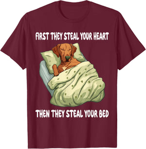 Rhodesian Ridgeback Sleeping Pajamas Nightgown T-Shirt - T-Shirt | Maroon
