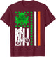 Shamrock Irish American Flag BMX Cycling St Patrick's Day Women Kids Men T-Shirt - T-Shirt | Maroon