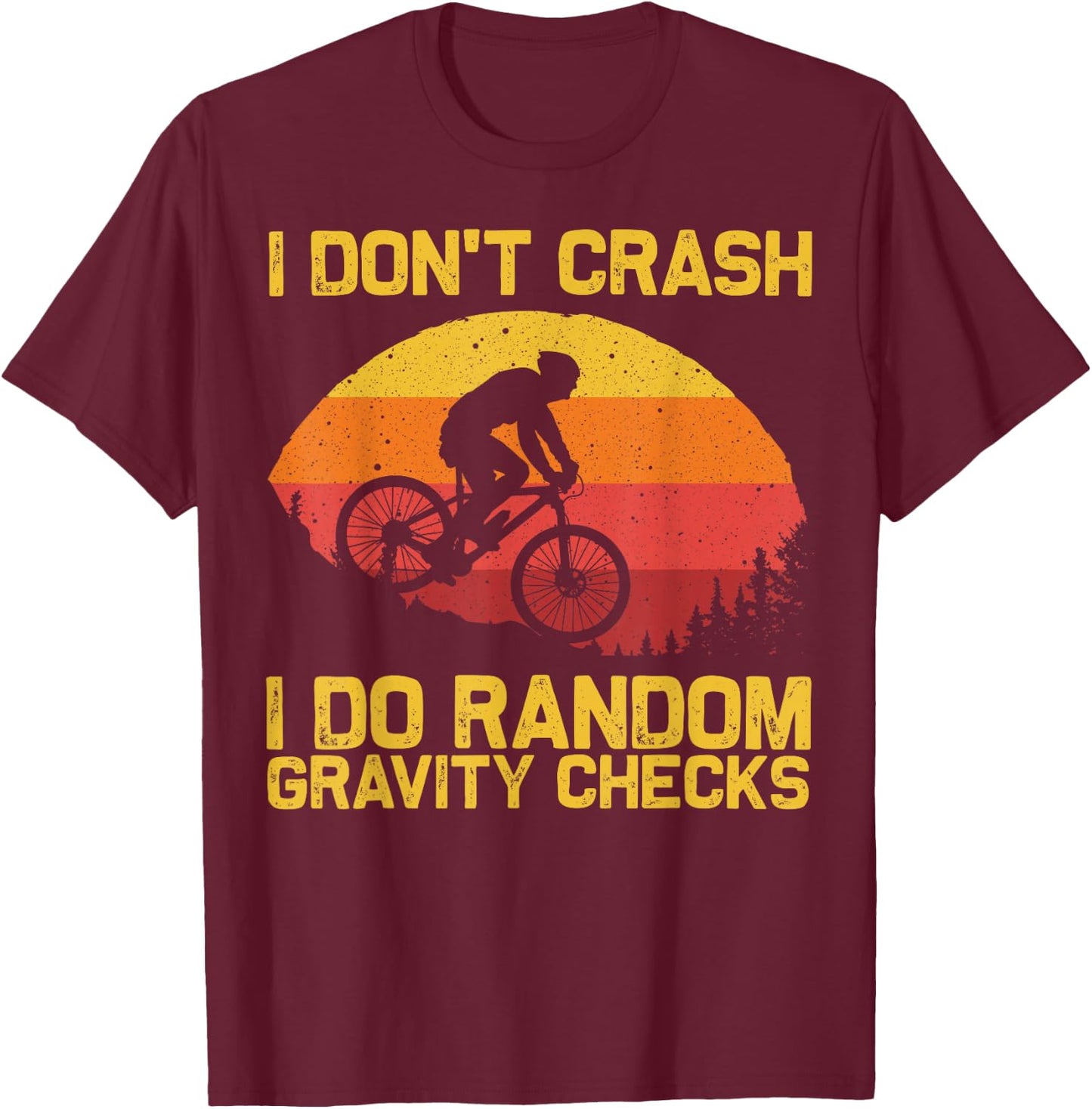 Cool Mountain Biking Women Biker MTB Bicycle Bike T-Shirt - T-Shirt | Maroon