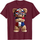 Dominican Republic Flag Souvenirs Bear Products Dominican T-Shirt - T-Shirt | Maroon