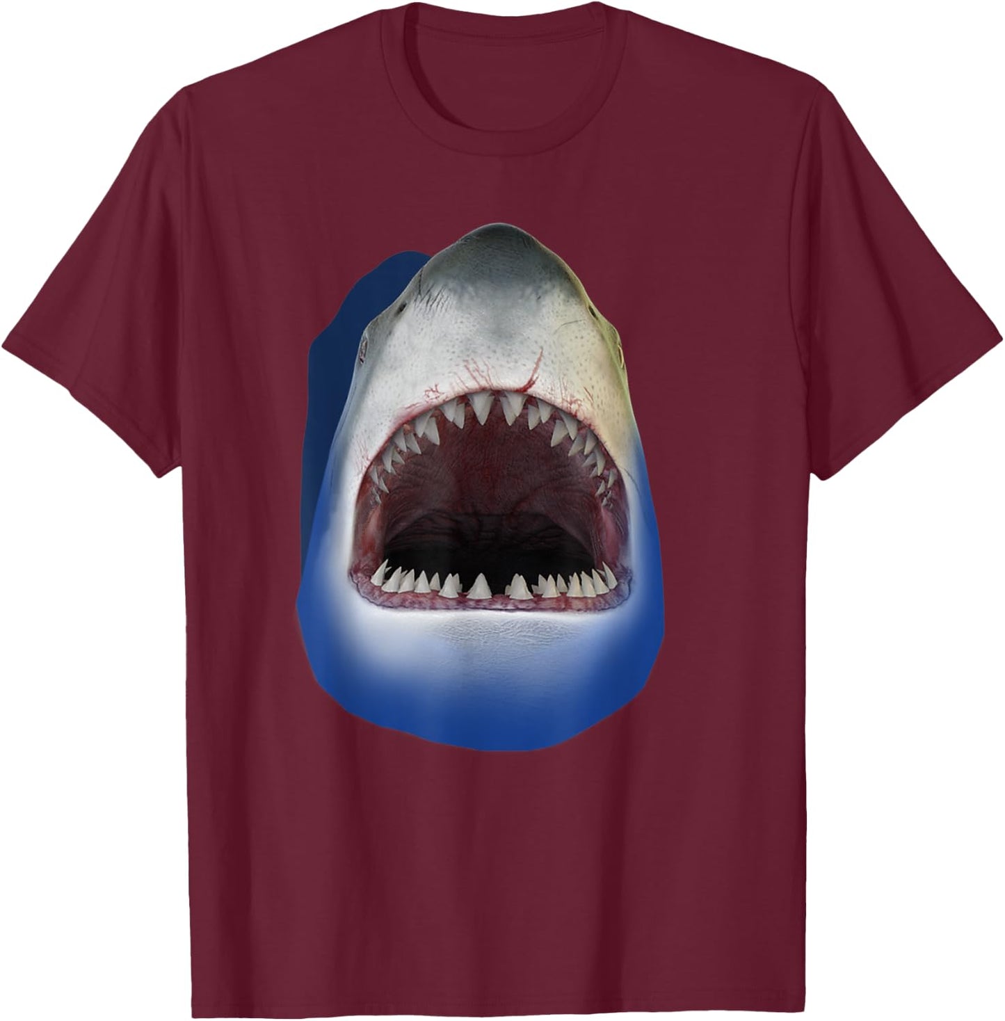 Shark Face, Sharks Costume T-Shirt - T-Shirt | Maroon
