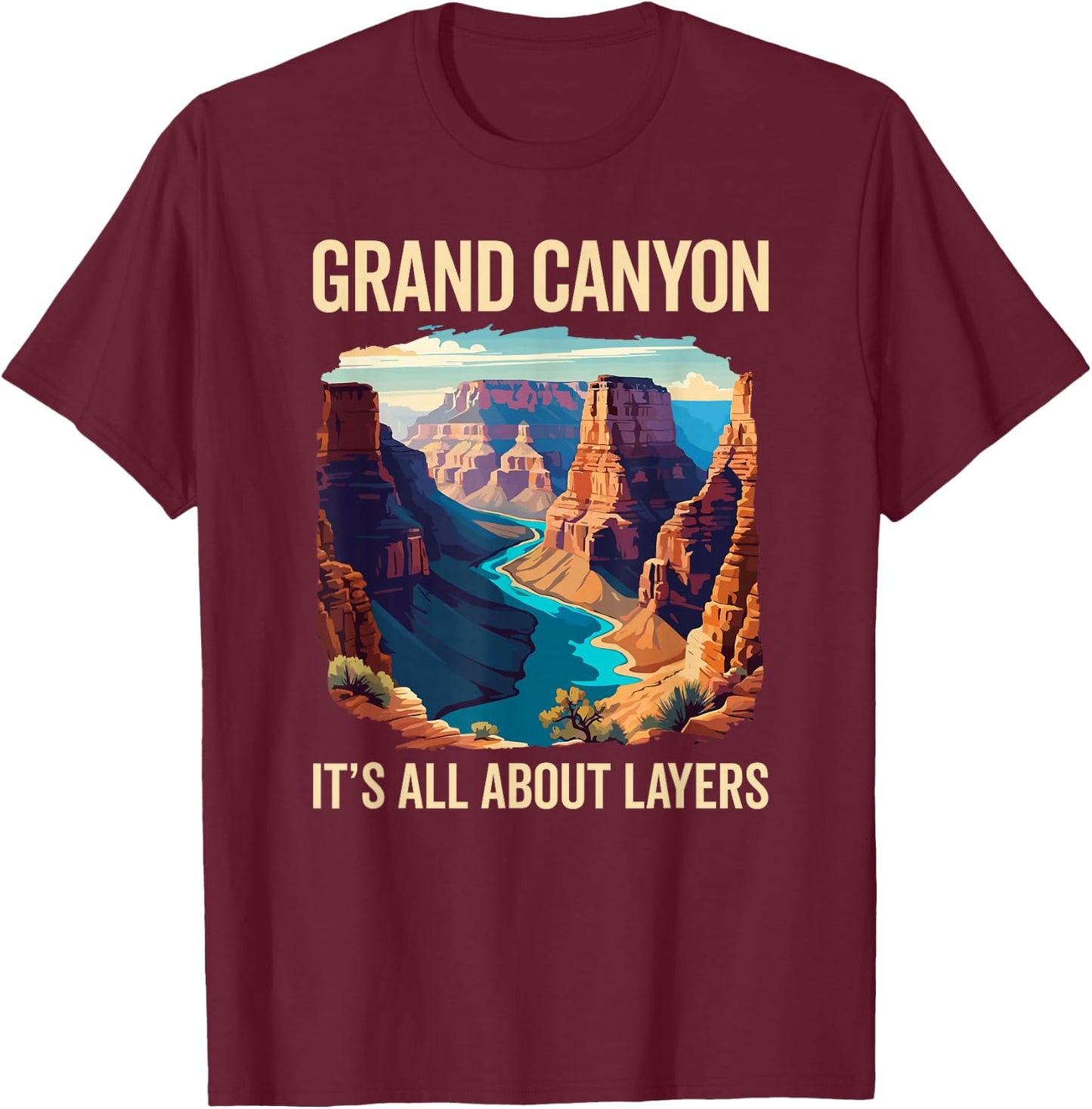 Funny Grand Canyon National Park, Geology and Rocks Lover T-Shirt - T-Shirt | Maroon