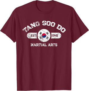 Tang Soo Do Established 1945 Martial Arts Gift T-Shirt - T-Shirt | Maroon