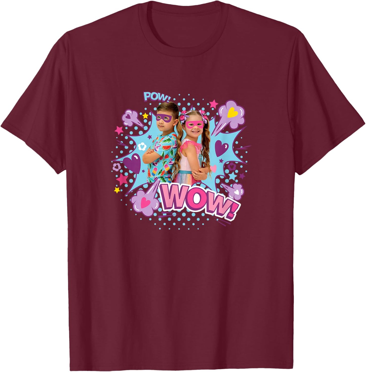Love Diana and Roma Super Heroes T-Shirt - T-Shirt | Maroon