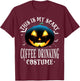 Coffee Drinking Halloween Matching Pajama Costume T-Shirt - T-Shirt | Maroon