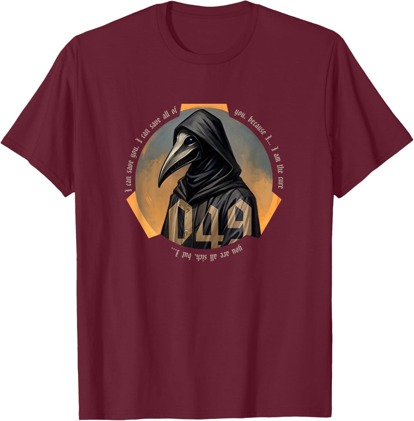 SCP-049 Plague Doctor SCP Foundation Cure Kids Adults T-Shirt - T-Shirt | Maroon