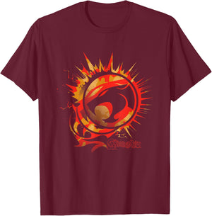 ThunderCats Logo on Fire T-Shirt - T-Shirt | Maroon