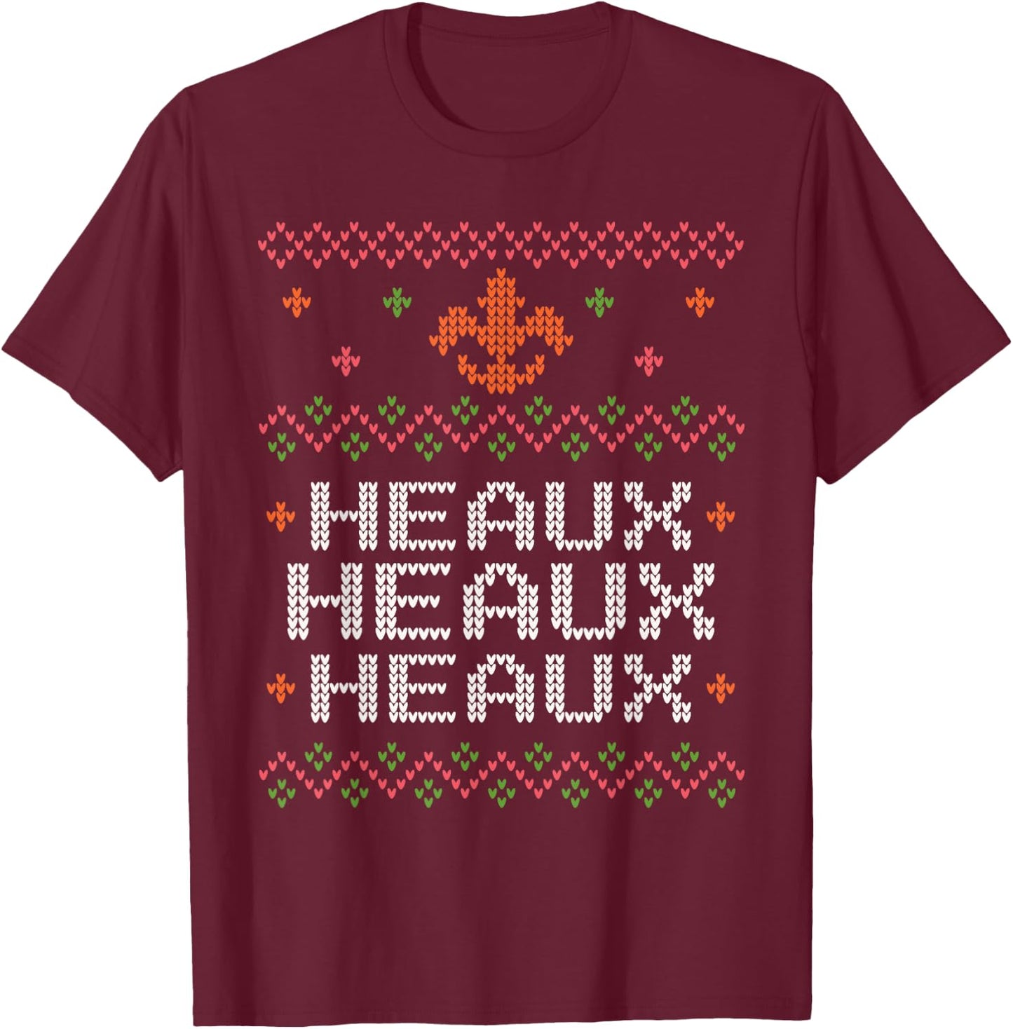 Ugly Cajun Christmas Xmas New Orleans Southern Louisiana T-Shirt - T-Shirt | Maroon