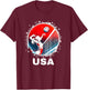 USA Team Volleyball Shirt Volleyball Women Volleyball USA T-Shirt - T-Shirt | Maroon