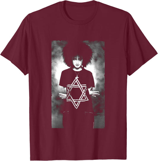 Singer Siouxsie Sioux B&W Studio Photo By Simon Fowler T-Shirt - T-Shirt | Maroon