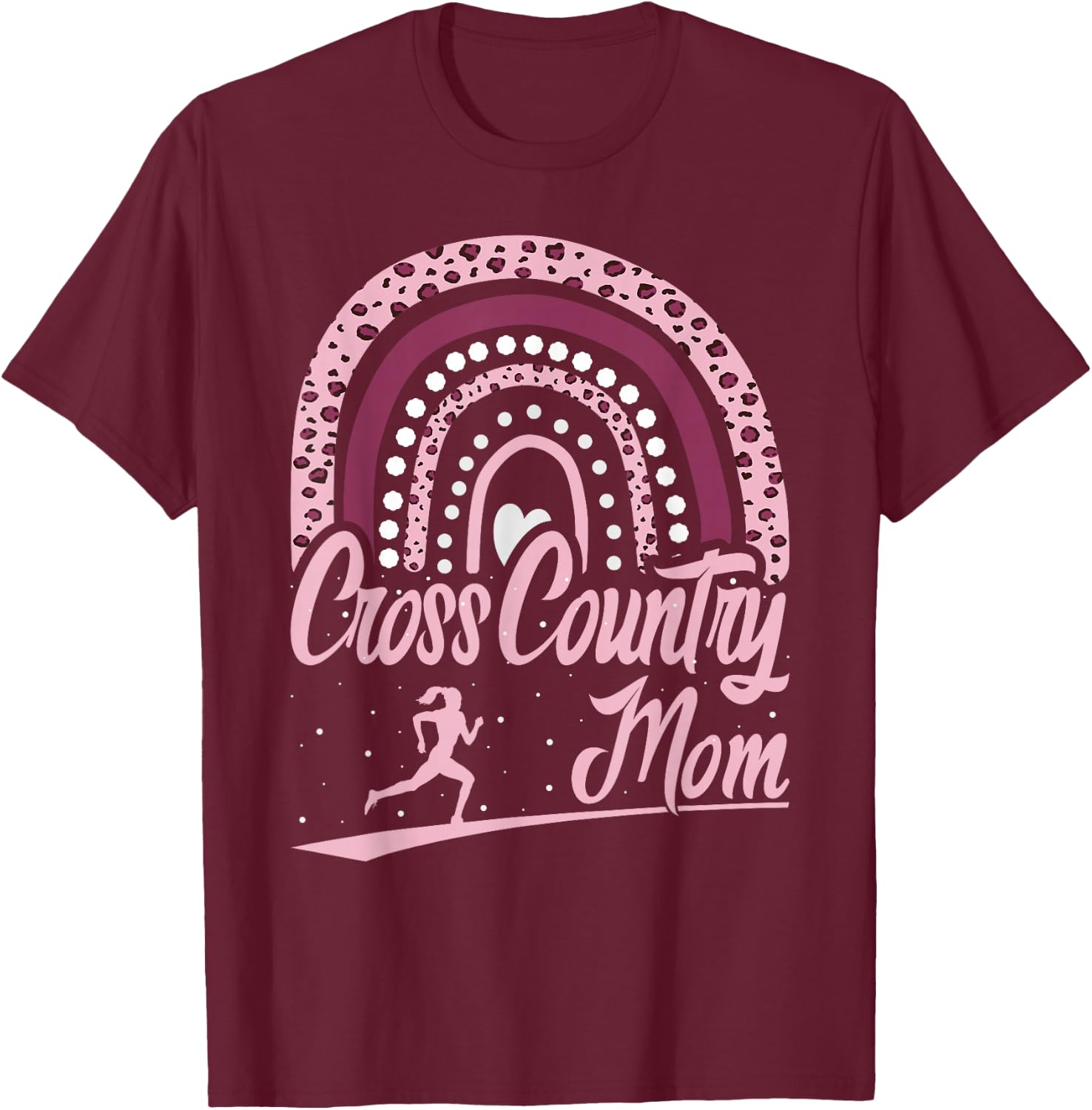 Cross Country Mom Running and Trail Running Women T-Shirt - T-Shirt | Maroon