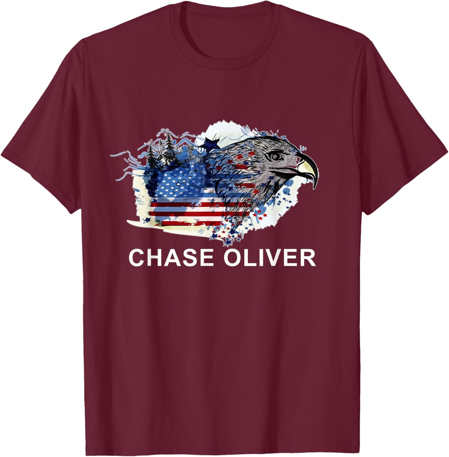 Chase Oliver 2024 Election T-Shirt - T-Shirt | Maroon