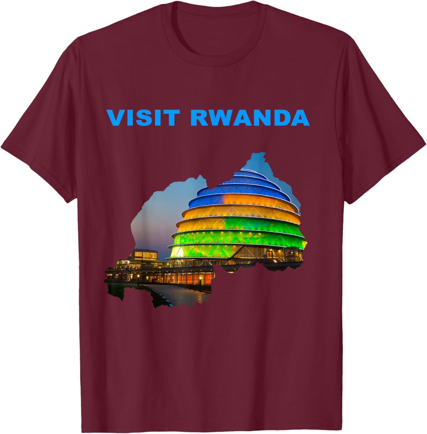 Visit Rwanda T-Shirt - T-Shirt | Maroon